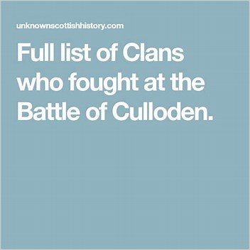 Battle Of Culloden Cs1 Maint Extra Text Authors List